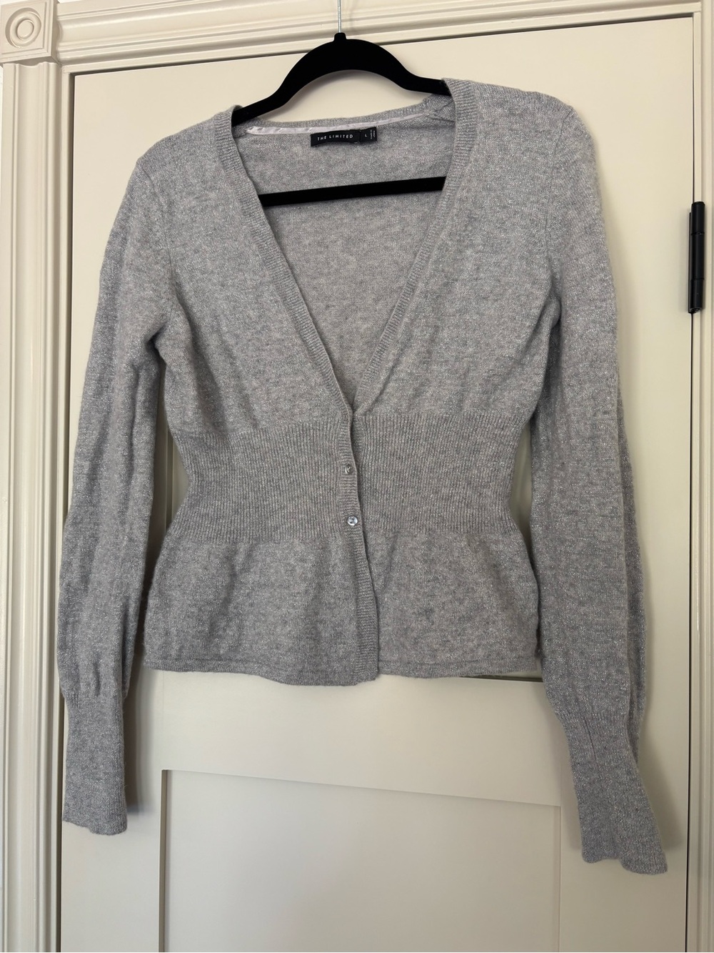 The Limited Cashmere Wool Angora Rabbit Hair Blend Cinch Waist Sweater Y2K Sz L